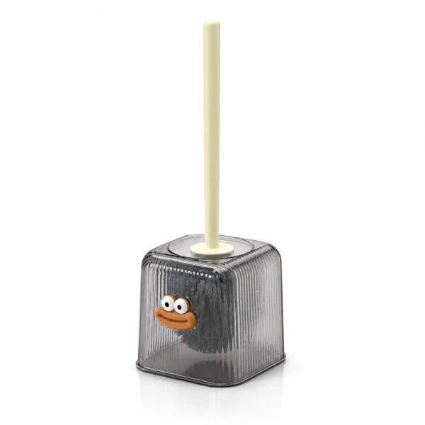 Funny face toilet brush holder feature details with storage and sticker design