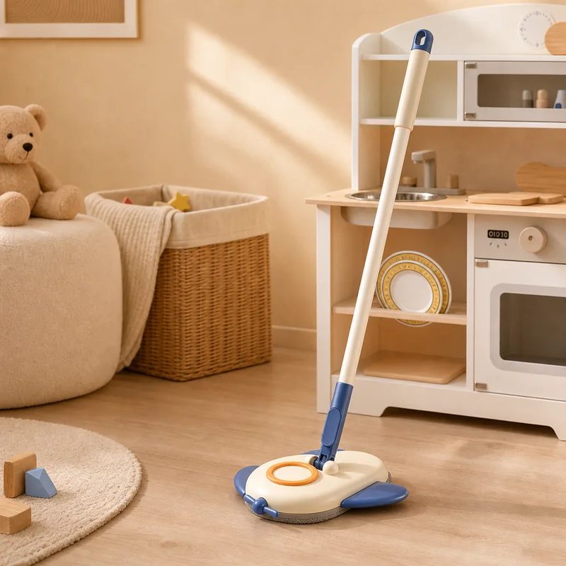 Kids airplane mop lifestyle scene