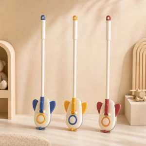 Detail view of kids mop handle and cleaning base structure