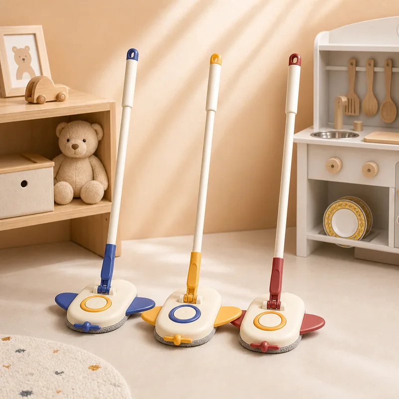 Kids airplane mop tricolor lifestyle