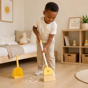 Wholesale kids broom and dustpan set display for B2B buyers