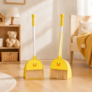 Cute duck-shaped broom design for toddler pretend cleaning play