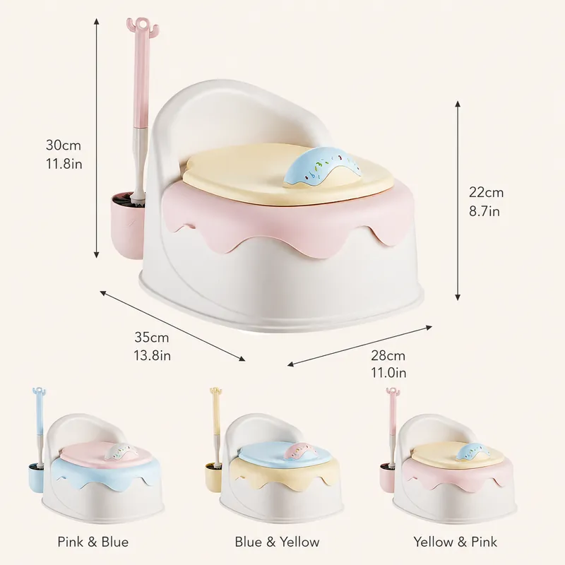 Toddler potty chair size information
