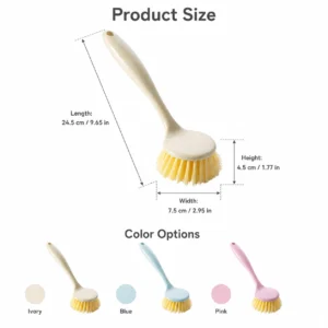 Long handle scrub brush product size and color options