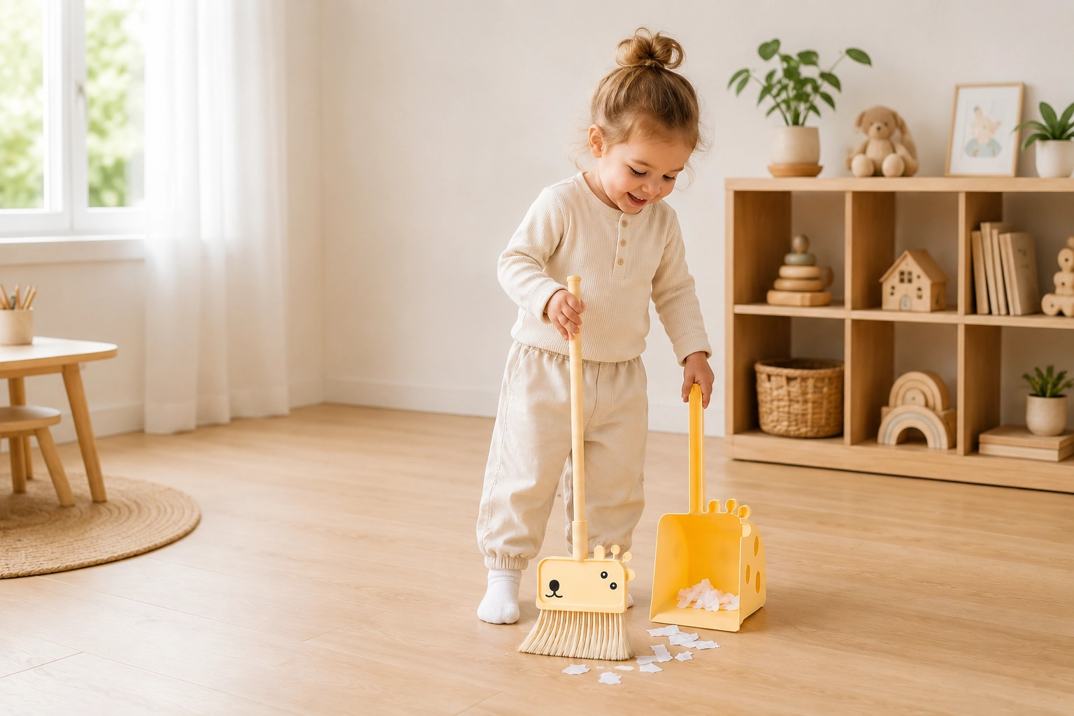 Kids giraffe broom playroom cleaning tool
