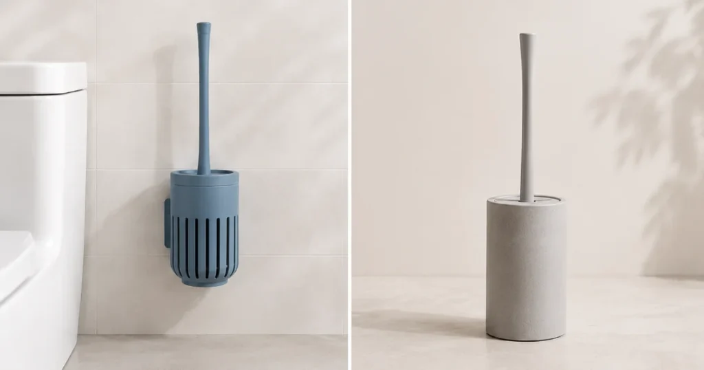 Wall-mounted vs freestanding toilet brush formats for B2B bathroom cleaning product sourcing