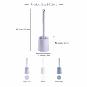 Minimalist toilet brush size and color options